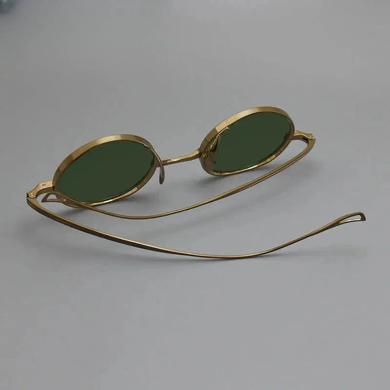 Men's Round Full Rim Titanium Prescription Glasses Y4522 — view 3 | Rx Spectacle