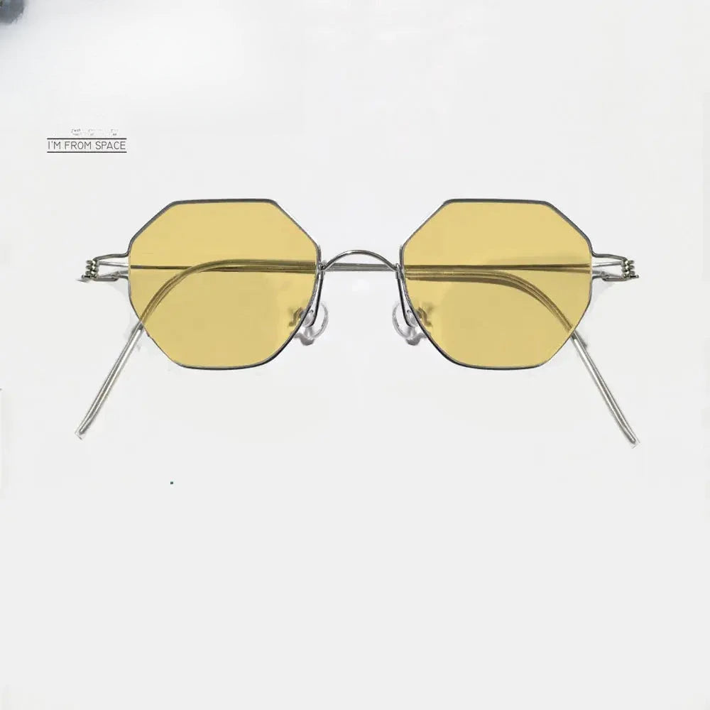 Unisex Polygon Full Rim Stainless Steel Prescription Glasses 14134 — view 1 | Rx Spectacle