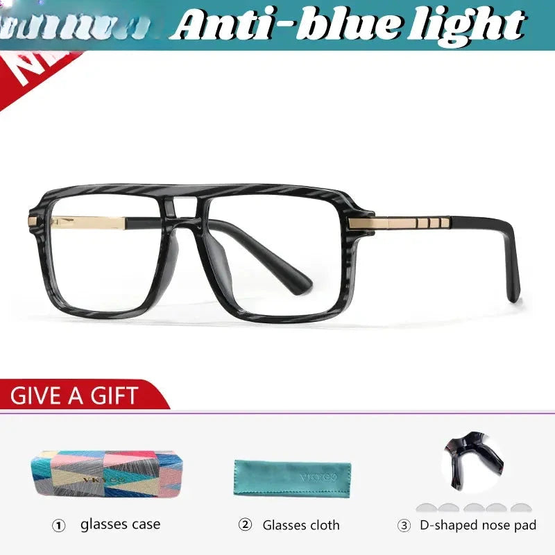Unisex Square Full Rim TR90 Double Bridge Reading Glasses 360026 — view 6 | Rx Spectacle