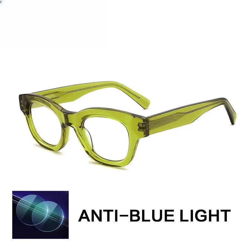 Women's Square Full Rim Acetate Reading Glasses G2400 — view 5 | Rx Spectacle