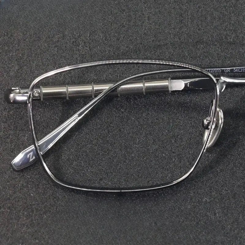 Men's Square Full Rim Titanium Prescription Glasses 367015 — view 4 | Rx Spectacle