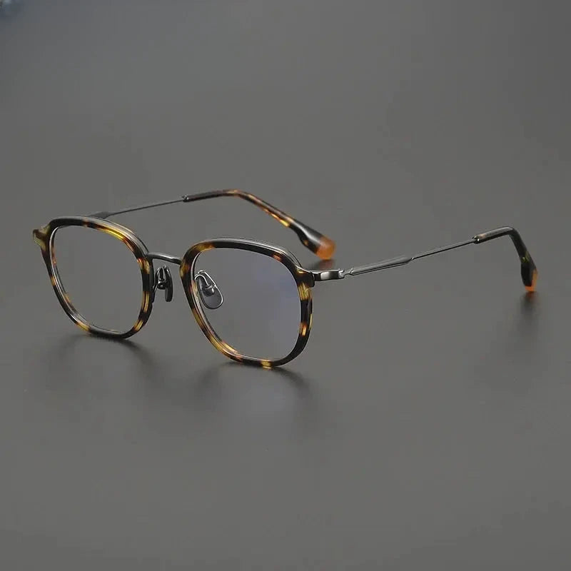 Unisex Square Full Rim Titanium Prescription Glasses Gxyj2805 — view 4 | Rx Spectacle