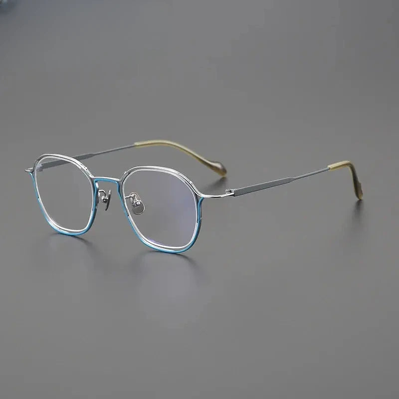 Unisex Square Full Rim Titanium Prescription Glasses Gxyj1562 — view 1 | Rx Spectacle