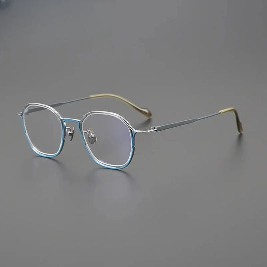 Unisex Square Full Rim Titanium Prescription Glasses Gxyj1562 — view 1 | Rx Spectacle