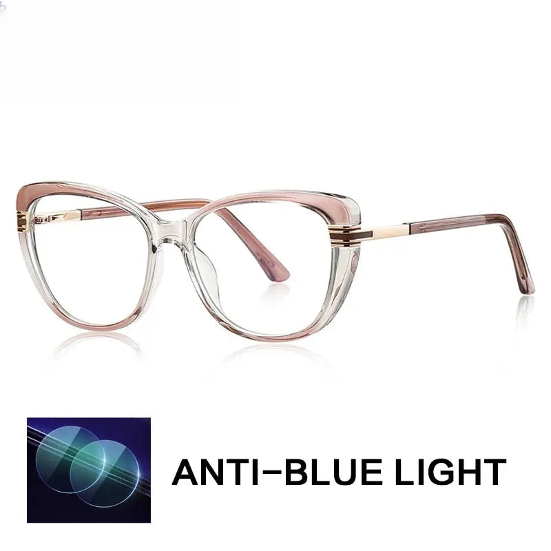 Women's Butterfly Full Rim Titanium Reading Glasses G2274 — view 4 | Rx Spectacle