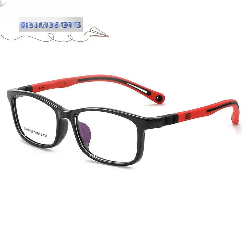 Unisex Square Full Rim TR90 Prescription Glasses V66065 — view 9 | Rx Spectacle