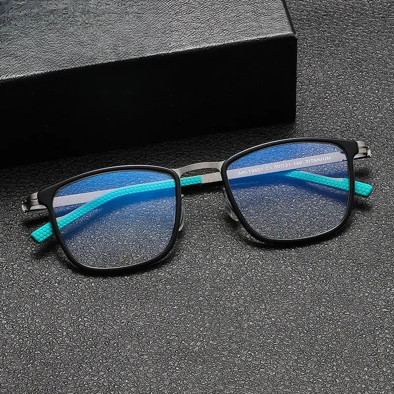Unisex Square Full Rim Alloy Screwless Prescription Glasses Gxyj1152 — view 2 | Rx Spectacle