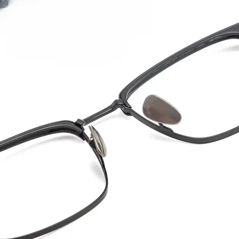 Men's Square Full Rim Titanium Prescription Glasses 617010 — view 2 | Rx Spectacle