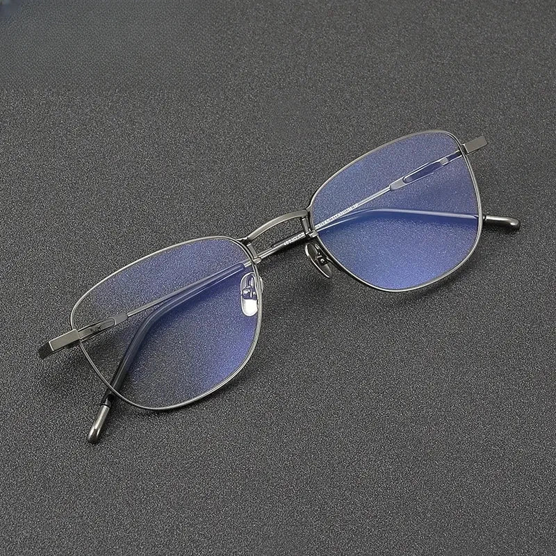 Unisex Polygon Full Rim Titanium Prescription Glasses 887465 — view 1 | Rx Spectacle