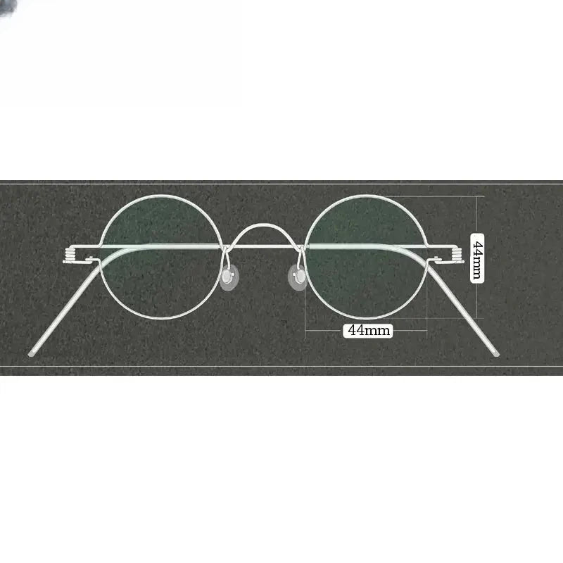 Unisex Round Full Rim Stainless Steel Prescription Glasses Y3030 — view 8 | Rx Spectacle