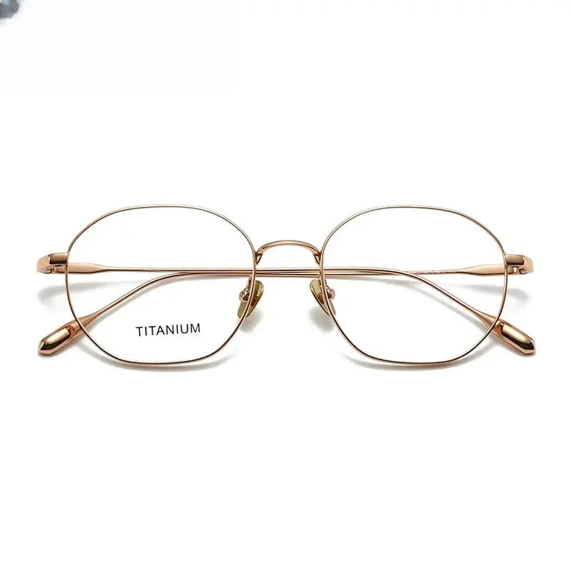 Women's Polygon Full Rim Titanium Prescription Glasses 403035 — view 6 | Rx Spectacle
