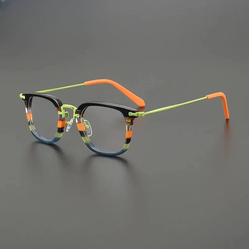 Unisex Square Full Rim Titanium Prescription Glasses Gxyj1505 — view 4 | Rx Spectacle