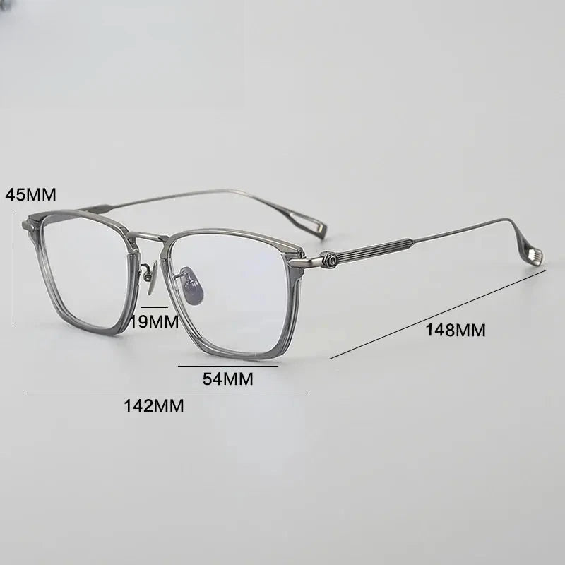 Unisex Polygon Full Rim Titanium Prescription Glasses 624015 — view 2 | Rx Spectacle