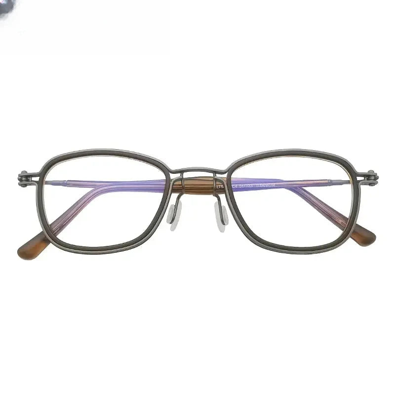 Men's Oval Full Rim Titanium Prescription Glasses 55861 — view 1 | Rx Spectacle