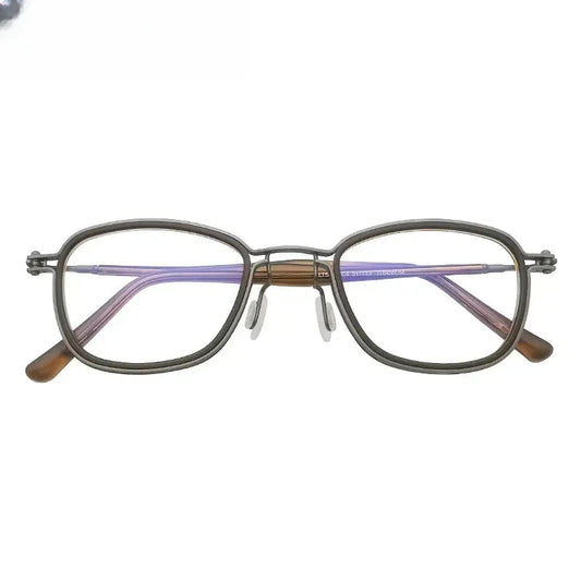 Men's Oval Full Rim Titanium Prescription Glasses 55861 — view 1 | Rx Spectacle