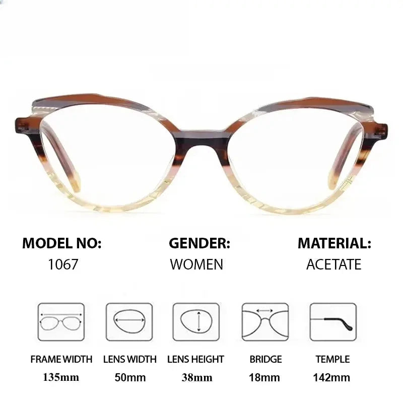 Women's Cat Eye Full Rim Acetate Prescription Glasses 631067 — view 2 | Rx Spectacle