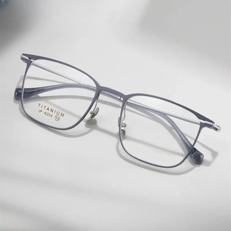 Men's Square Full Rim Titanium Prescription Glasses 776254 — view 1 | Rx Spectacle