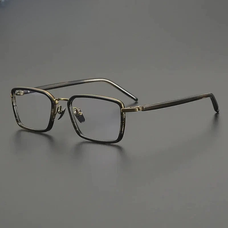 Unisex Square Full Rim Titanium Oversized Prescription Glasses G2172 — view 1 | Rx Spectacle