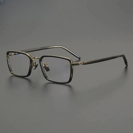 Unisex Square Full Rim Titanium Oversized Prescription Glasses G2172 — view 1 | Rx Spectacle