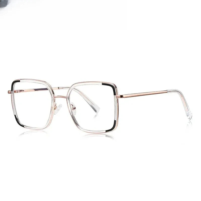 Women's Square Full Rim Titanium Prescription Glasses 31354 — view 5 | Rx Spectacle
