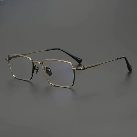 Unisex Square Full Rim Titanium Prescription Glasses Gxyj4007 — view 1 | Rx Spectacle