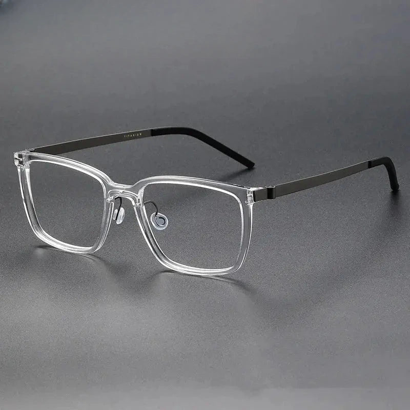 Women's Square Full Rim Titanium Prescription Glasses 182144 — view 6 | Rx Spectacle