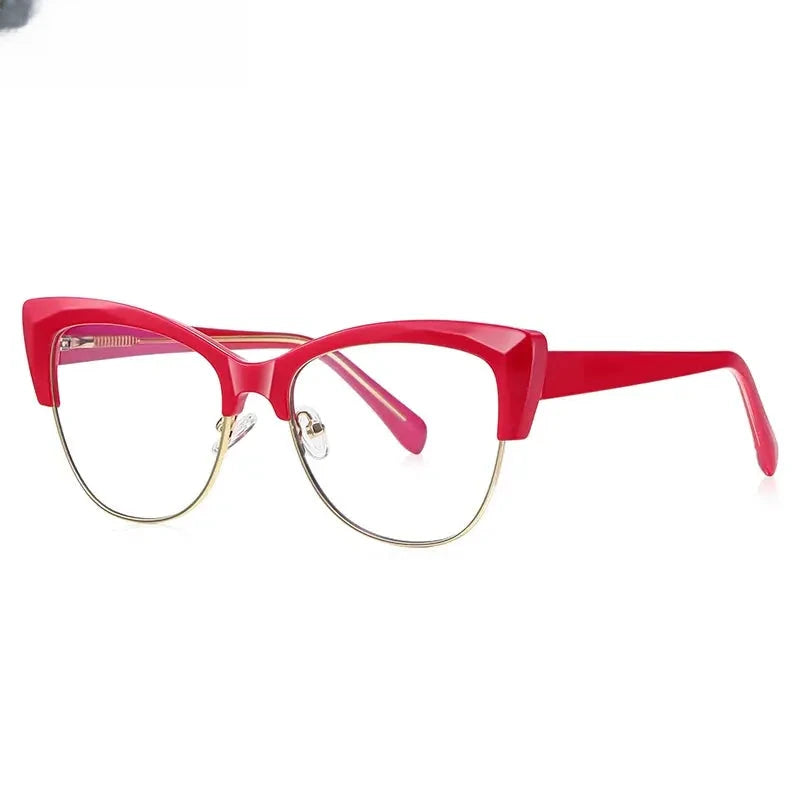 Women's Cat Eye Full Rim Titanium Reading Glasses 2181 — view 11 | Rx Spectacle