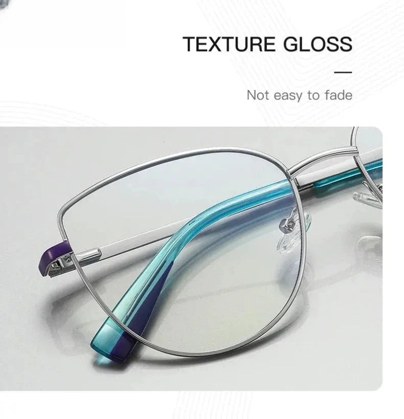 Women's Butterfly Full Rim Titanium Reading Glasses 3060 — view 5 | Rx Spectacle