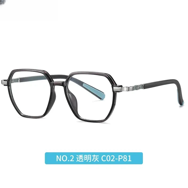 Unisex Polygon Full Rim Titanium Prescription Glasses 5127 — view 9 | Rx Spectacle