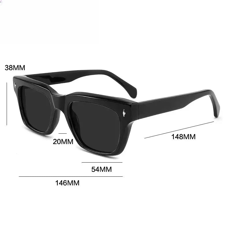 Unisex Square Full Rim Acetate Prescription Glasses Mo15 — view 4 | Rx Spectacle