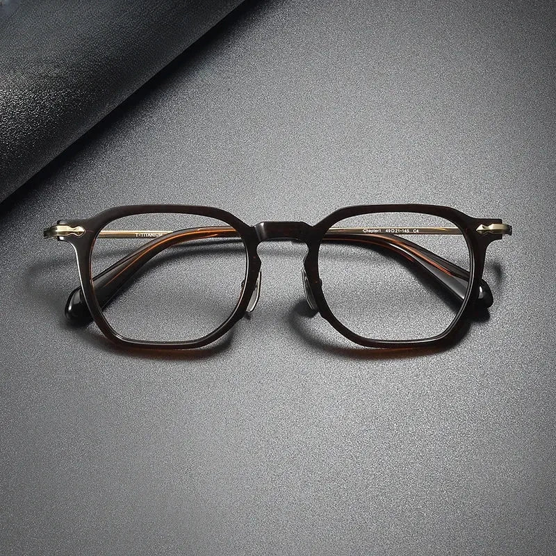Unisex Square Full Rim Titanium Prescription Glasses 322146 — view 1 | Rx Spectacle