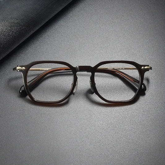 Unisex Square Full Rim Titanium Prescription Glasses 322146 — view 1 | Rx Spectacle