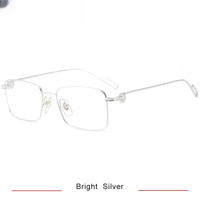 Unisex Polygon Full Rim Titanium Prescription Glasses 420219 — view 4 | Rx Spectacle