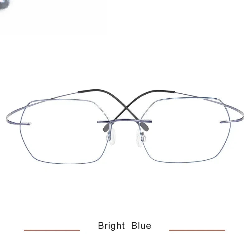 Unisex Rimless Titanium Prescription Glasses 36018 — view 8 | Rx Spectacle