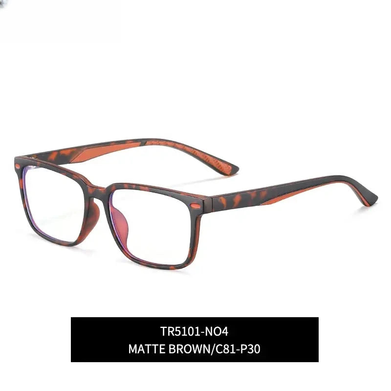 Unisex Square Full Rim Titanium Prescription Glasses 5101 — view 5 | Rx Spectacle