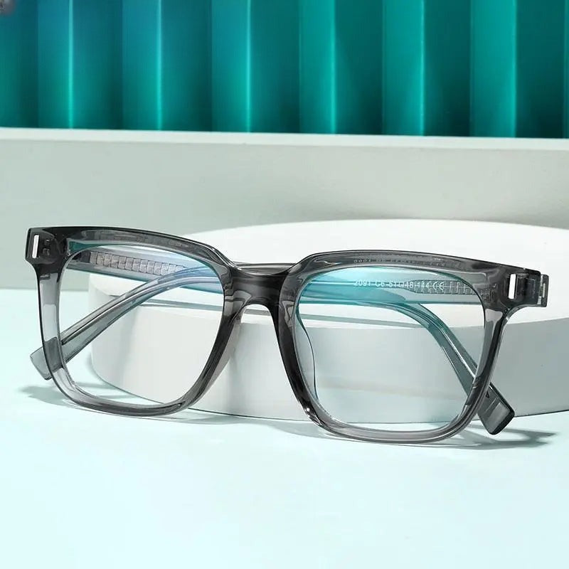 Unisex Square Full Rim Titanium Prescription Glasses 2091 — view 1 | Rx Spectacle