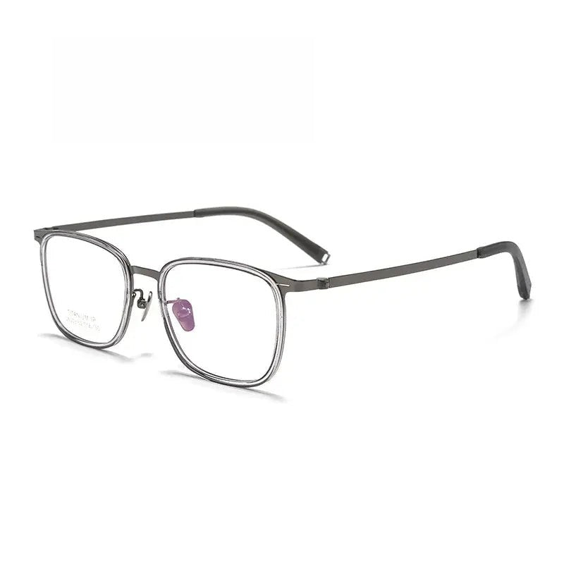 Unisex Square Full Rim Titanium Prescription Glasses 26031 — view 1 | Rx Spectacle