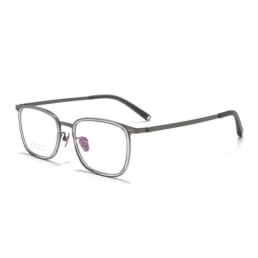Unisex Square Full Rim Titanium Prescription Glasses 26031 — view 1 | Rx Spectacle