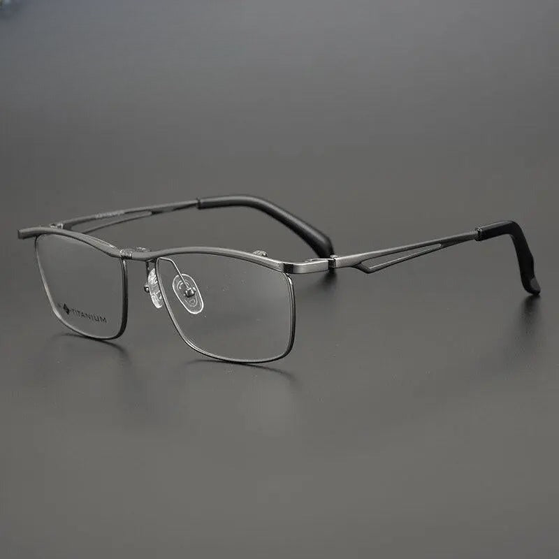 Unisex Square Full Rim Titanium Prescription Glasses Gxyj752 — view 1 | Rx Spectacle