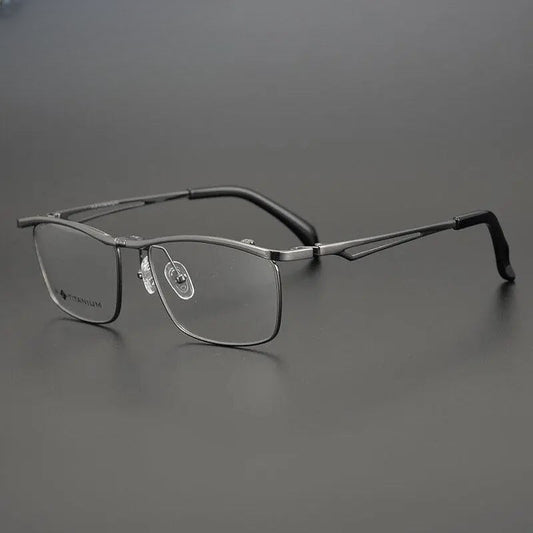 Unisex Square Full Rim Titanium Prescription Glasses Gxyj752 — view 1 | Rx Spectacle