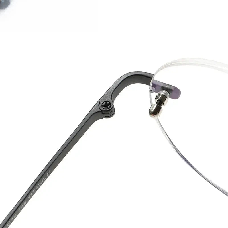 Men's Round Rimless Titanium Prescription Glasses K5933 — view 3 | Rx Spectacle