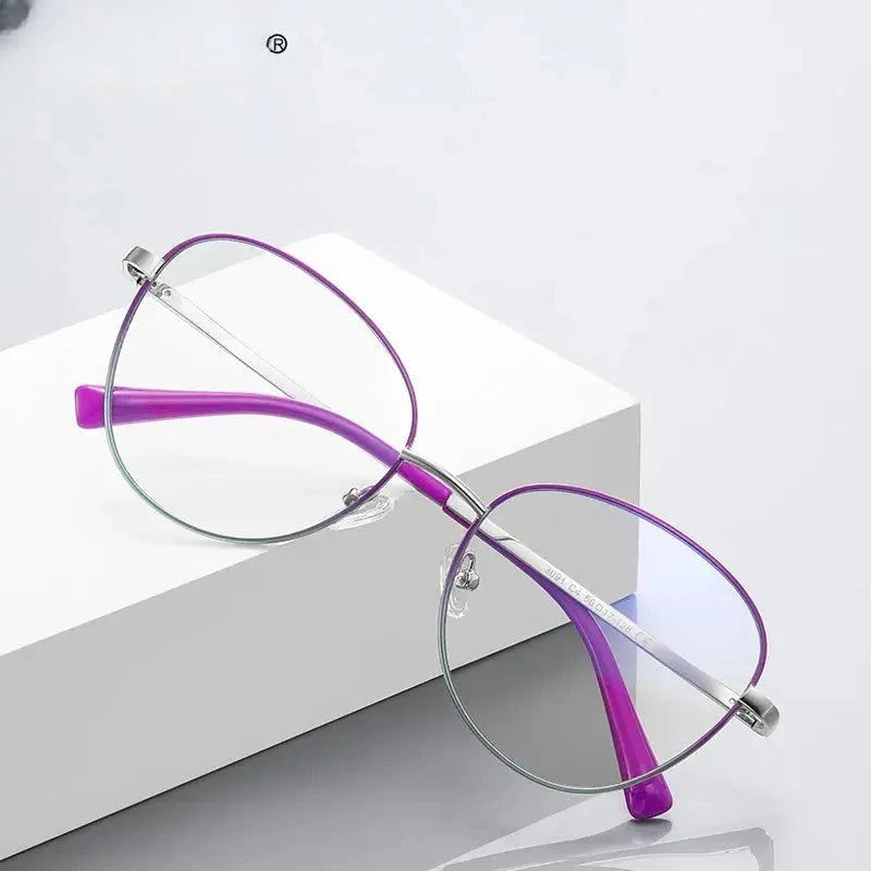 Unisex Oval Full Rim Stainless Steel Reading Glasses 3091 — view 1 | Rx Spectacle