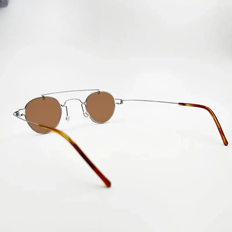 Unisex Polygon Full Rim Stainless Steel Prescription Glasses 3835 — view 4 | Rx Spectacle