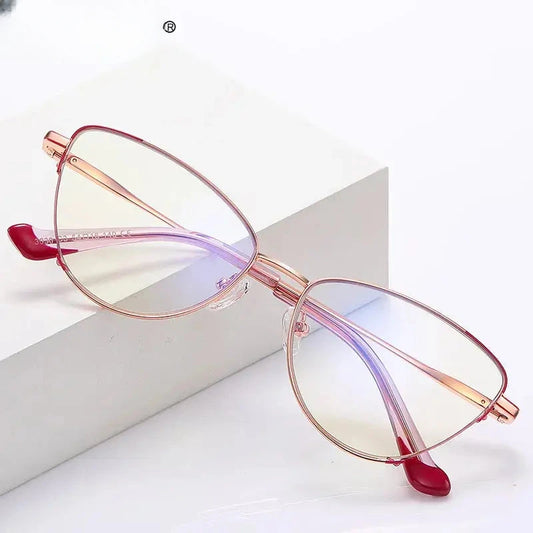 Women's Cat Eye Full Rim Titanium Reading Glasses 3030 — view 1 | Rx Spectacle