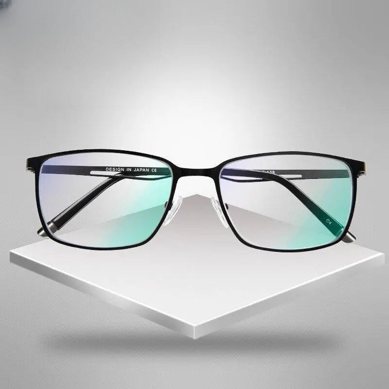 Men's Square Full Rim Alloy Prescription Glasses 2049 — view 6 | Rx Spectacle
