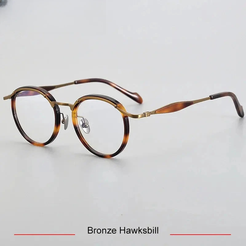 Unisex Oval Full Rim Titanium Prescription Glasses 46062 — view 6 | Rx Spectacle