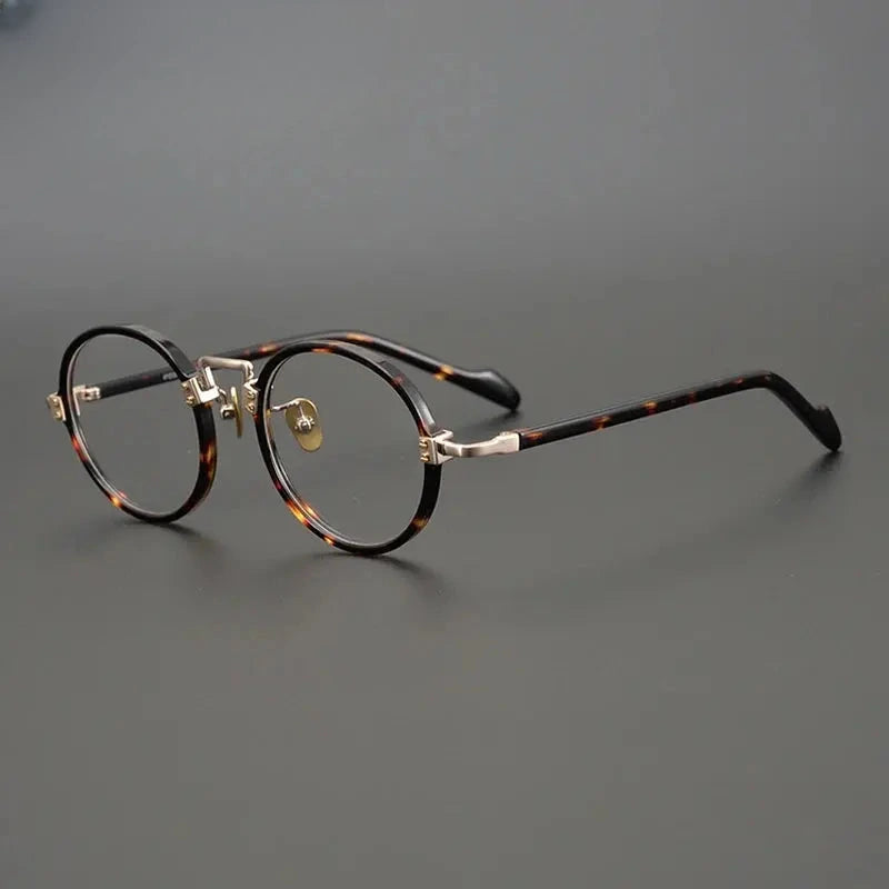Unisex Round Full Rim Titanium Prescription Glasses Gxyj383 — view 1 | Rx Spectacle