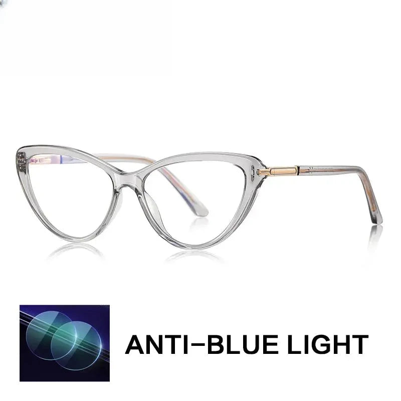 Women's Cat Eye Full Rim Titanium Reading Glasses G2232 — view 4 | Rx Spectacle