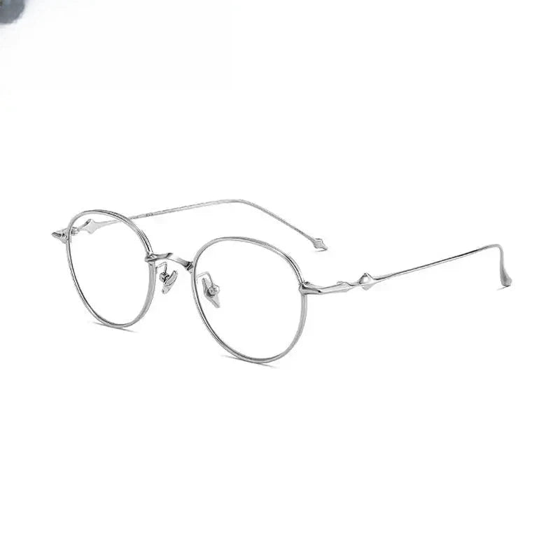 Women's Oval Full Rim Titanium Prescription Glasses 72031 — view 3 | Rx Spectacle