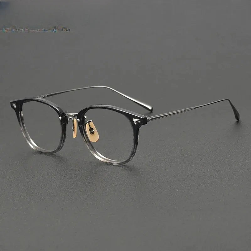 Unisex Square Full Rim Titanium Prescription Glasses 936548 — view 6 | Rx Spectacle